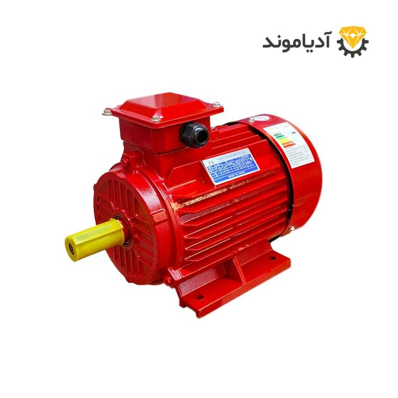 الکتروموتور 3 اسب 2.2 کیلووات سه فاز پوسته چدنی 1400 دور برند TS