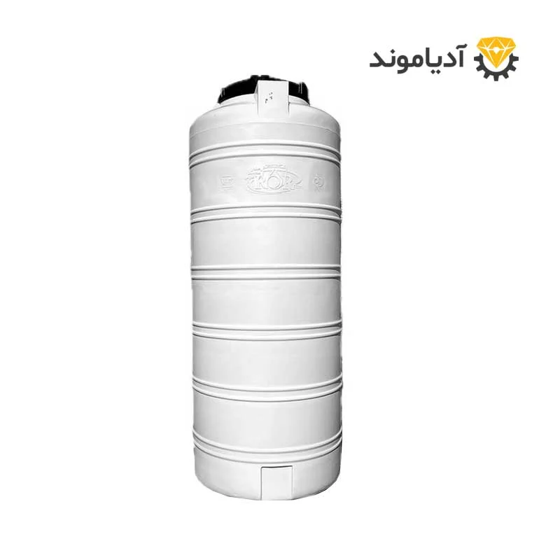 مخزن ذخیره آب 2000 لیتری عمود بلند سه لایه برند رخشان پلاست