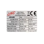 پمپ آب 1 اسب محیطی LEO لئو مدل APm90 ارتفاع بالا - تصویر 4