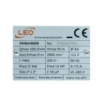 پمپ سانتریفیوژ خودمکش لئو 1.5 اسب مدل XHSm 1500 - تصویر 5